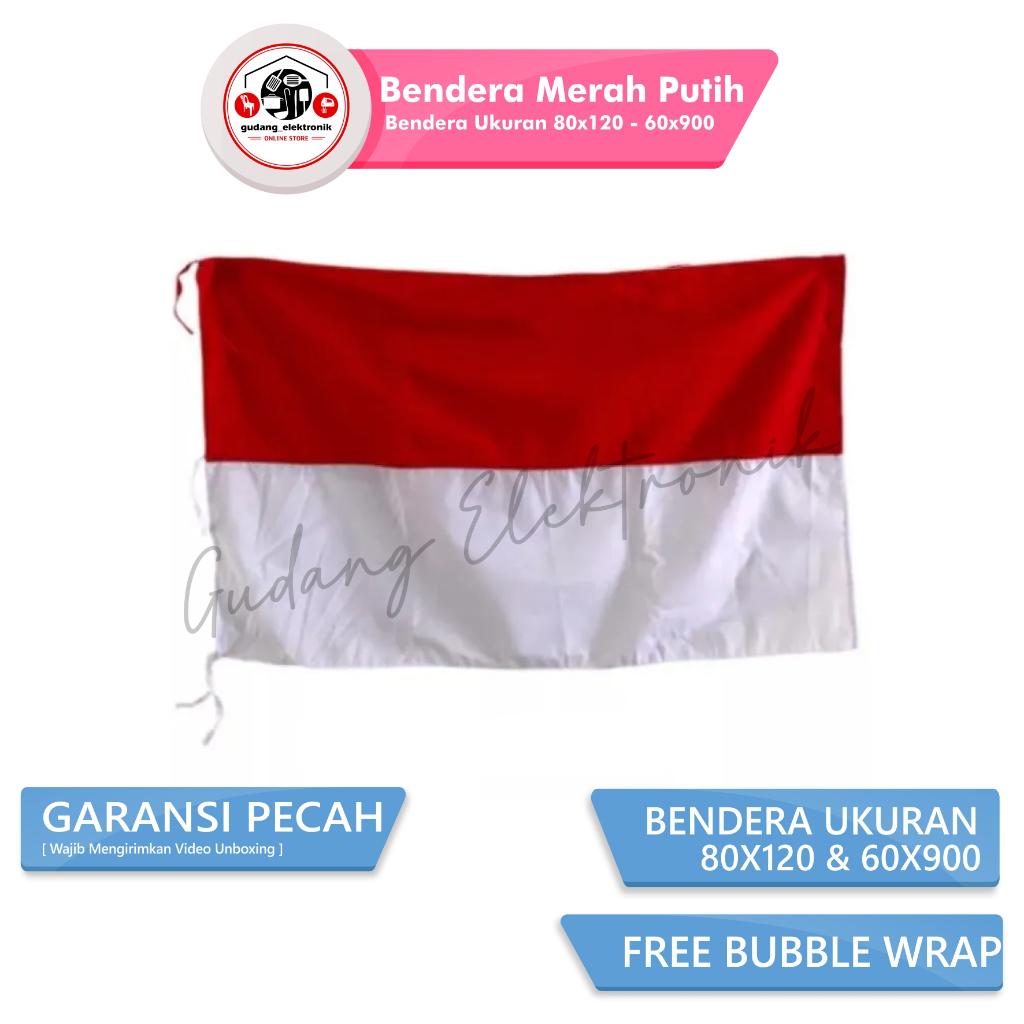 Bendera Merah Putih Ukuran 65x110 - 50x84 BEND-1714
