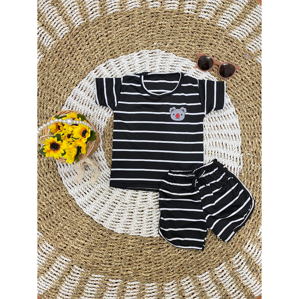 SET BAJU PLAYSET CUPA CUP ANAK STRIPE KOALA / SETELAN ANAK SALUR STRIPE / SETELAN UNISEX