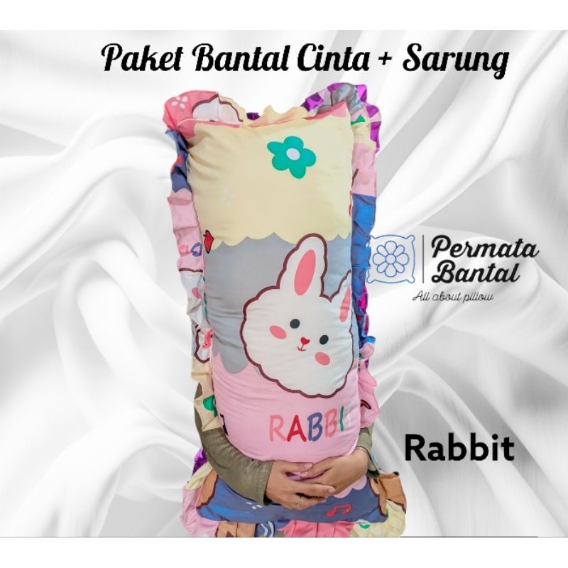 PAKET BANTAL CINTA + SARUNG NEW MOTIF UK.50X100 ISI 900GRAM