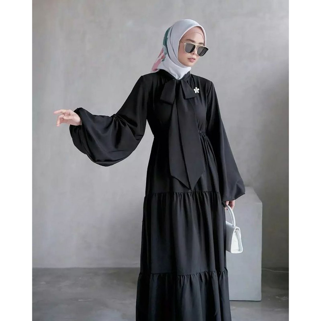 GAMIS WANITA ARABELLE DRESS AF BAHAN SYAKILA PREMIUM ( BUSUI ) GAMIS SYAKILA PREMIUM / GAMIS WANITA TERBARU 2023 KEKINIAN / DRESS WANITA KEKINIAN / MAXY DRESS JUMBO BUSUI / FASHION MUSLIM KOREAN STYLE / BAJU MUSLIM MODERN WANITA WARNA HITAM , PLUM