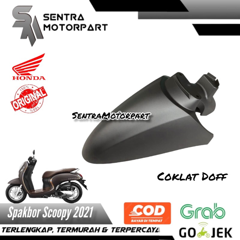 Fender fr spakbor slebor depan all new scoopy 2021 prestige coklat doff dop original