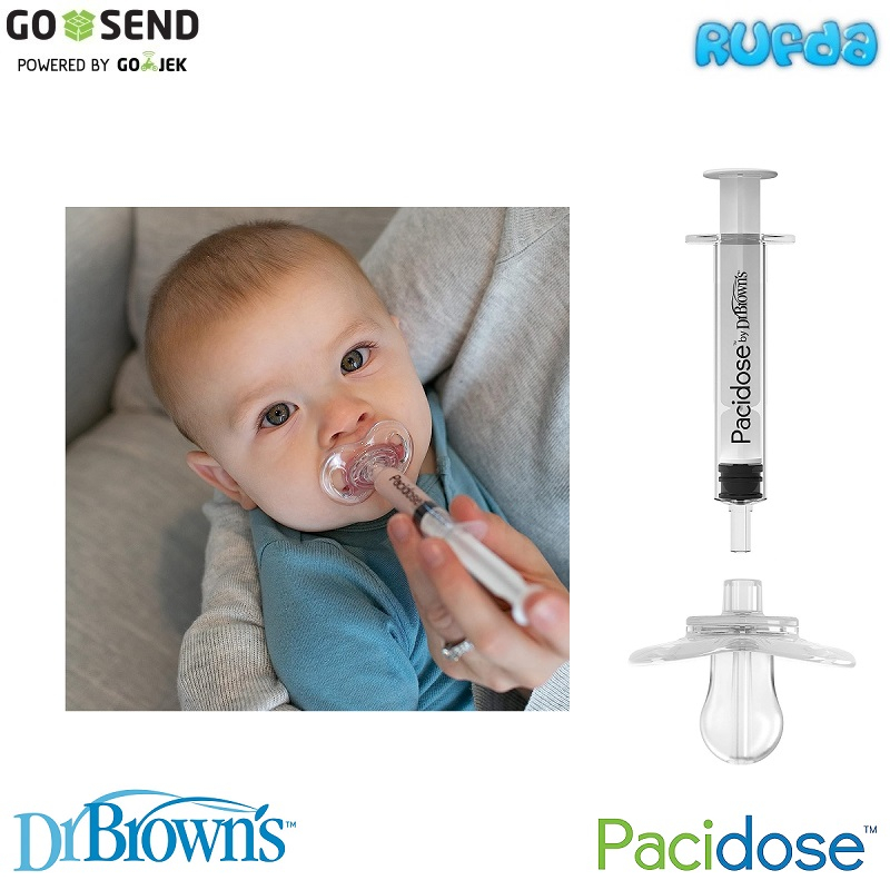 Dr. Brown's Pacidose Pacifier Empeng untuk Pemberian Obat Bayi Medicine Dispenser