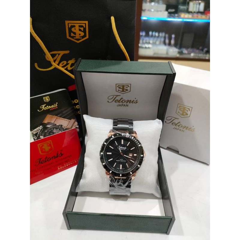 Jam Tangan Wanita Tetonis Rantai Besi + box + papaer bag Original