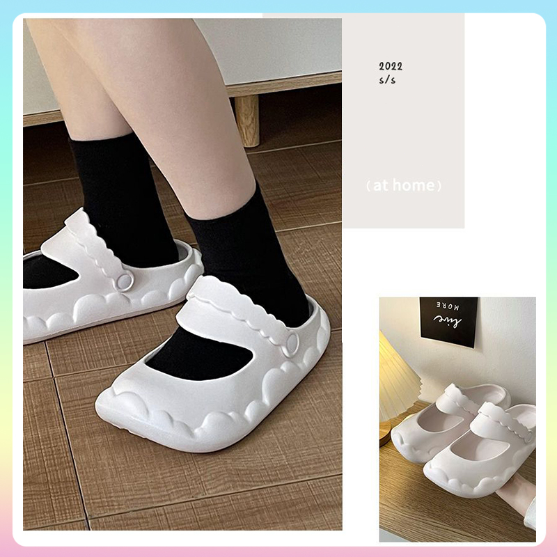 Sandal Mary Jane Wanita Jelly Import EVA Sendal Wanita Lucu Korea Karakter Sandal Jelly Wanita Murah Anti Slip