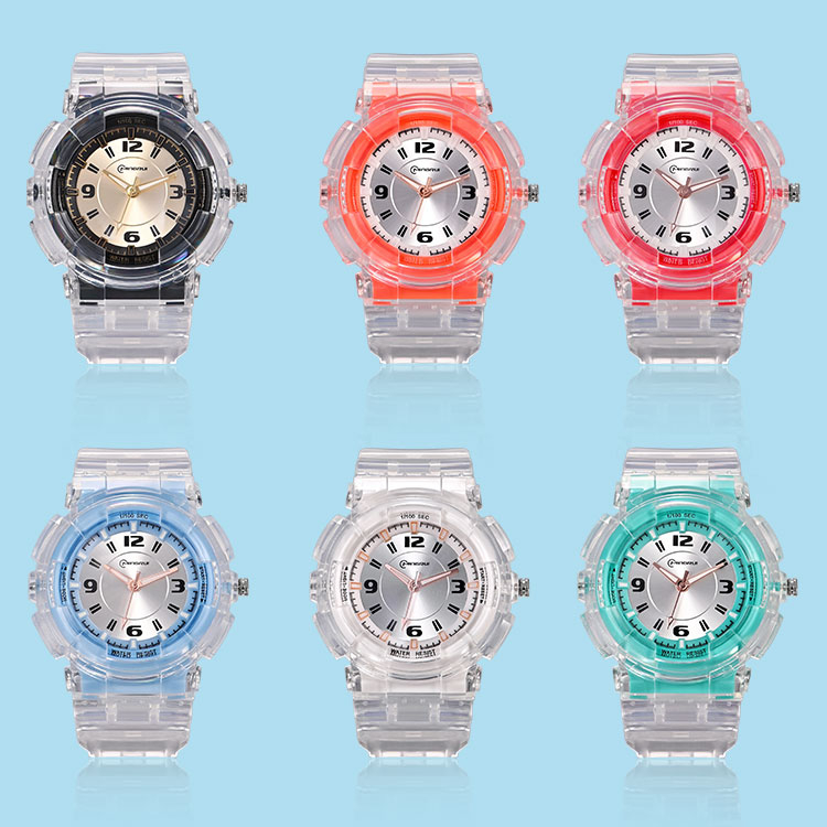 【Free box】Jam Tangan Anak Analog Watch Tahan Air Jam Tangan Putih Transparan Kupu-kupu Glitter 3D Silikon Kartun Jam Tangan Lucu Kuarsa Anak Perempuan Jam Tangan