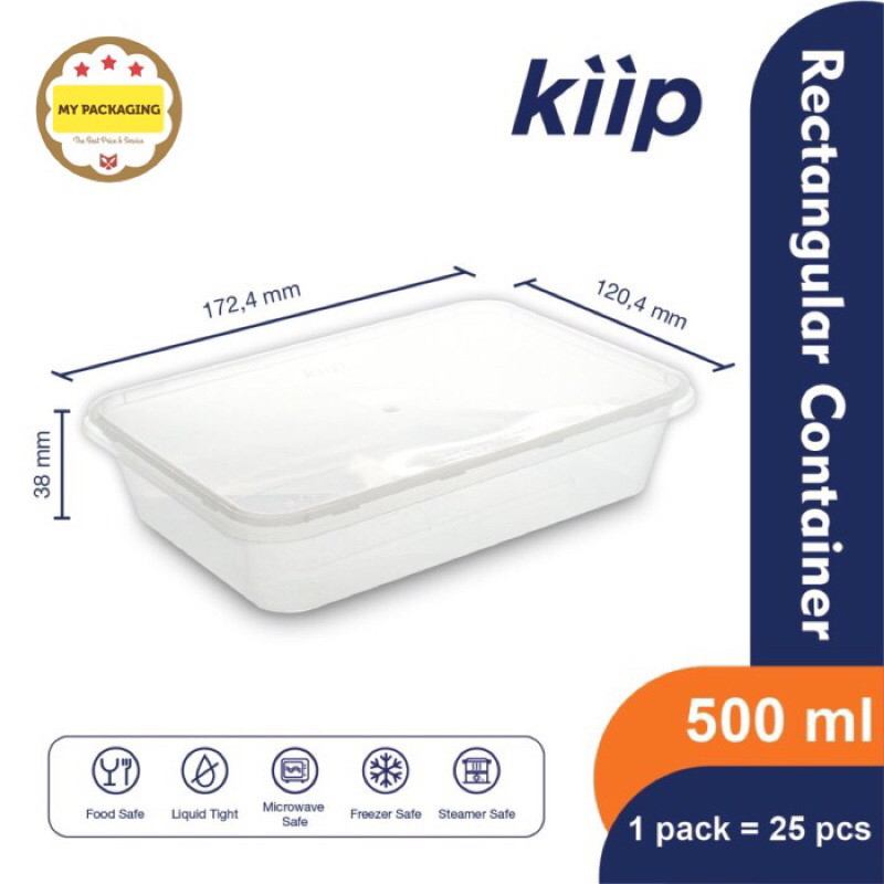 HARGA 50 set. Food box 500ml / Container Microwave / Kotak Makan 500ml / wadah plastik LENTUR