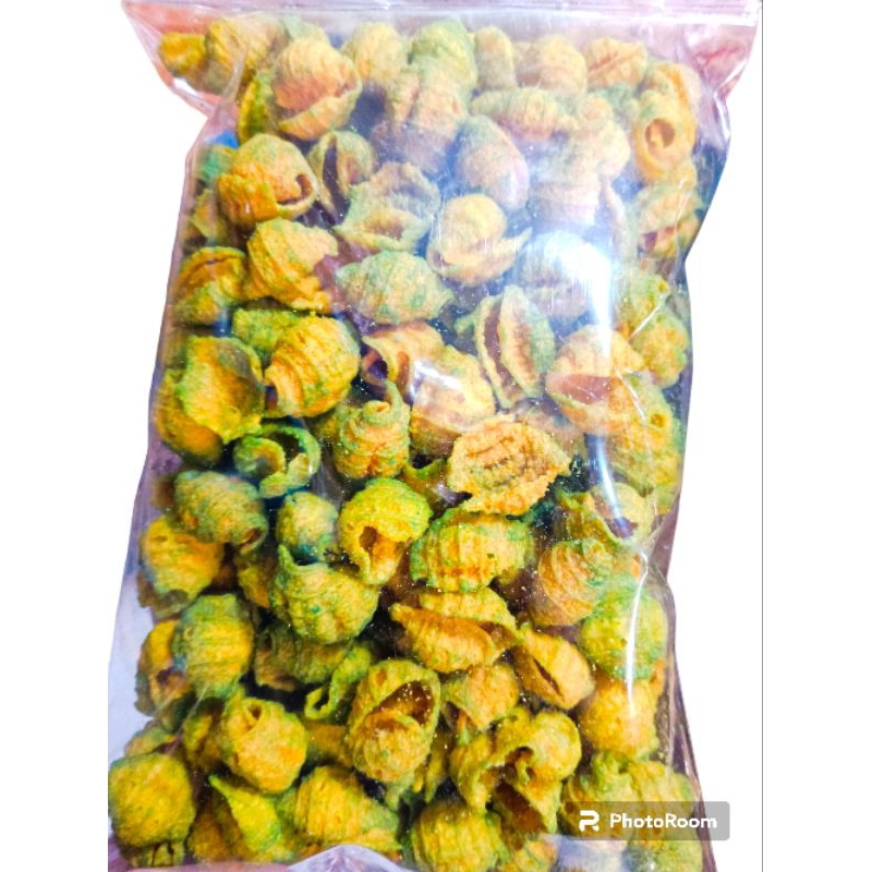 

camilan makroni keong rasa cabe ijo jajan enak renyah halal 250gr kemasan repack