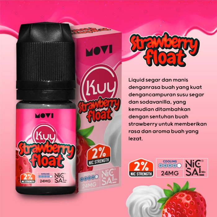 LIQUID 30ML MOVI KUY FLOAT SERIES STRAWBERRY FLOAT 24MG