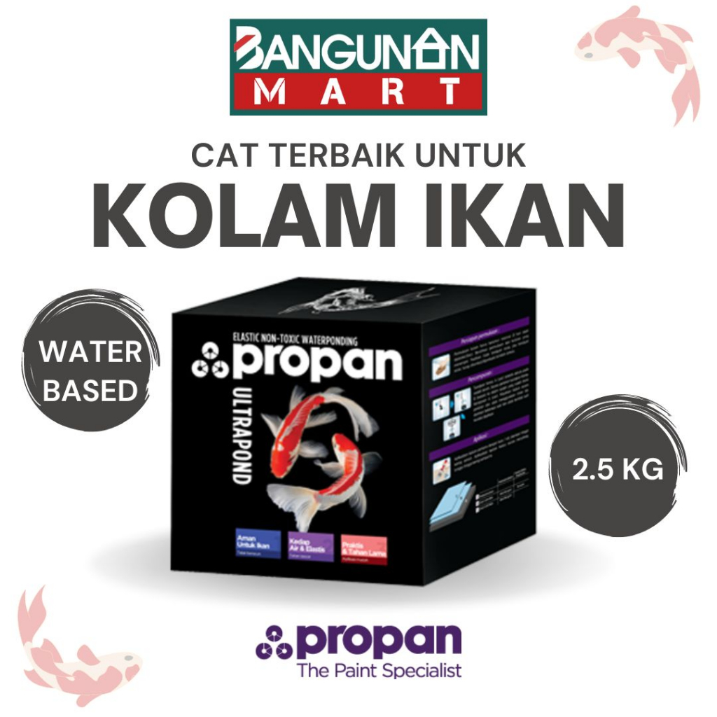 Cat Kolam Ikan PROPAN ULTRAPOND Cat Waterproofing - Hitam
