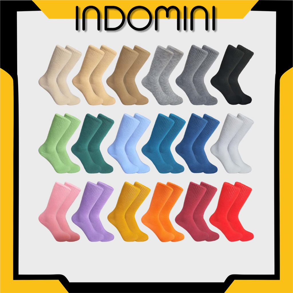 INDOMINI Kaos Kaki Oldschool / Kaos Kaki Basic / Kaos Kaki Polos Sebetis KK111