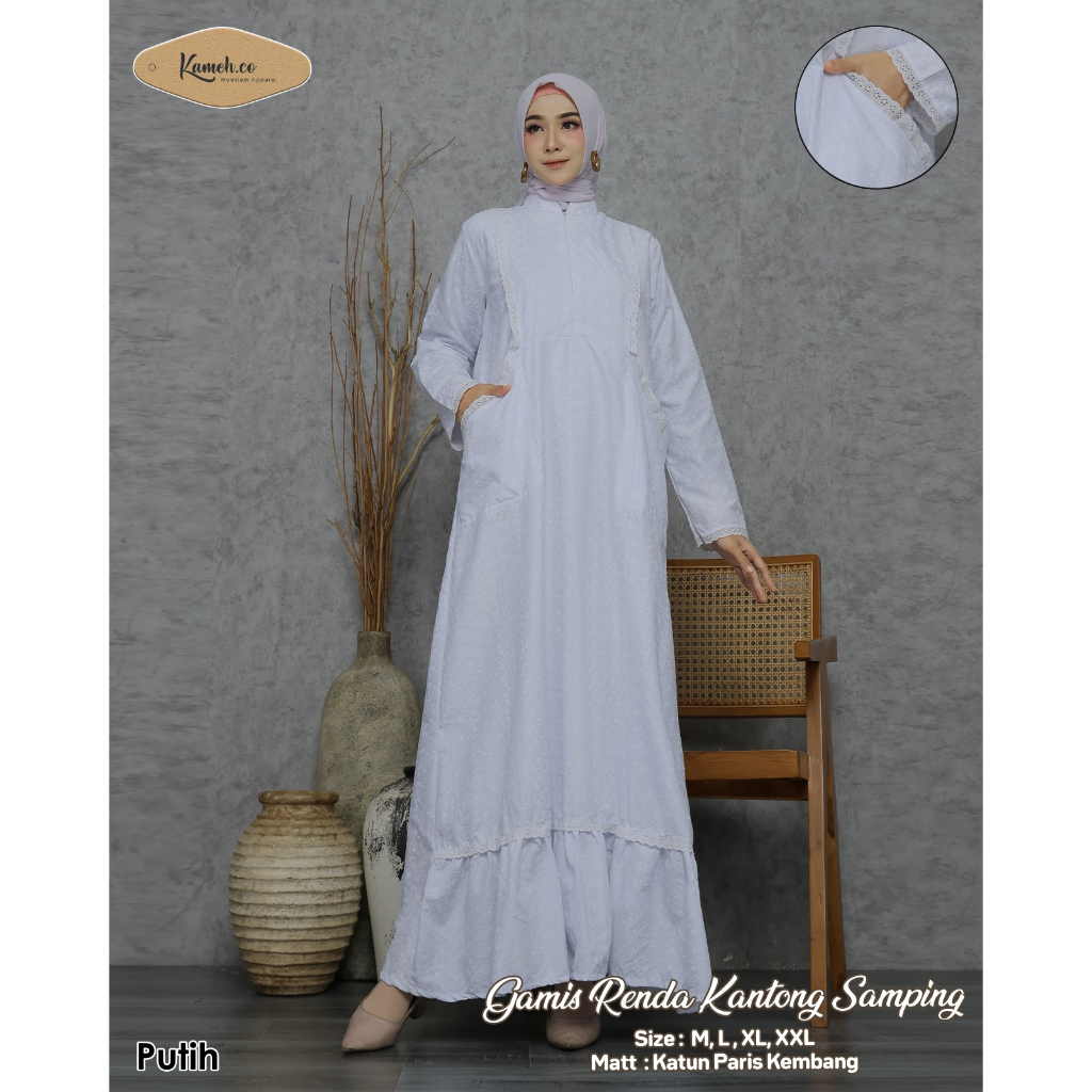Gamis Renda Wanita Haji Umroh Termurah