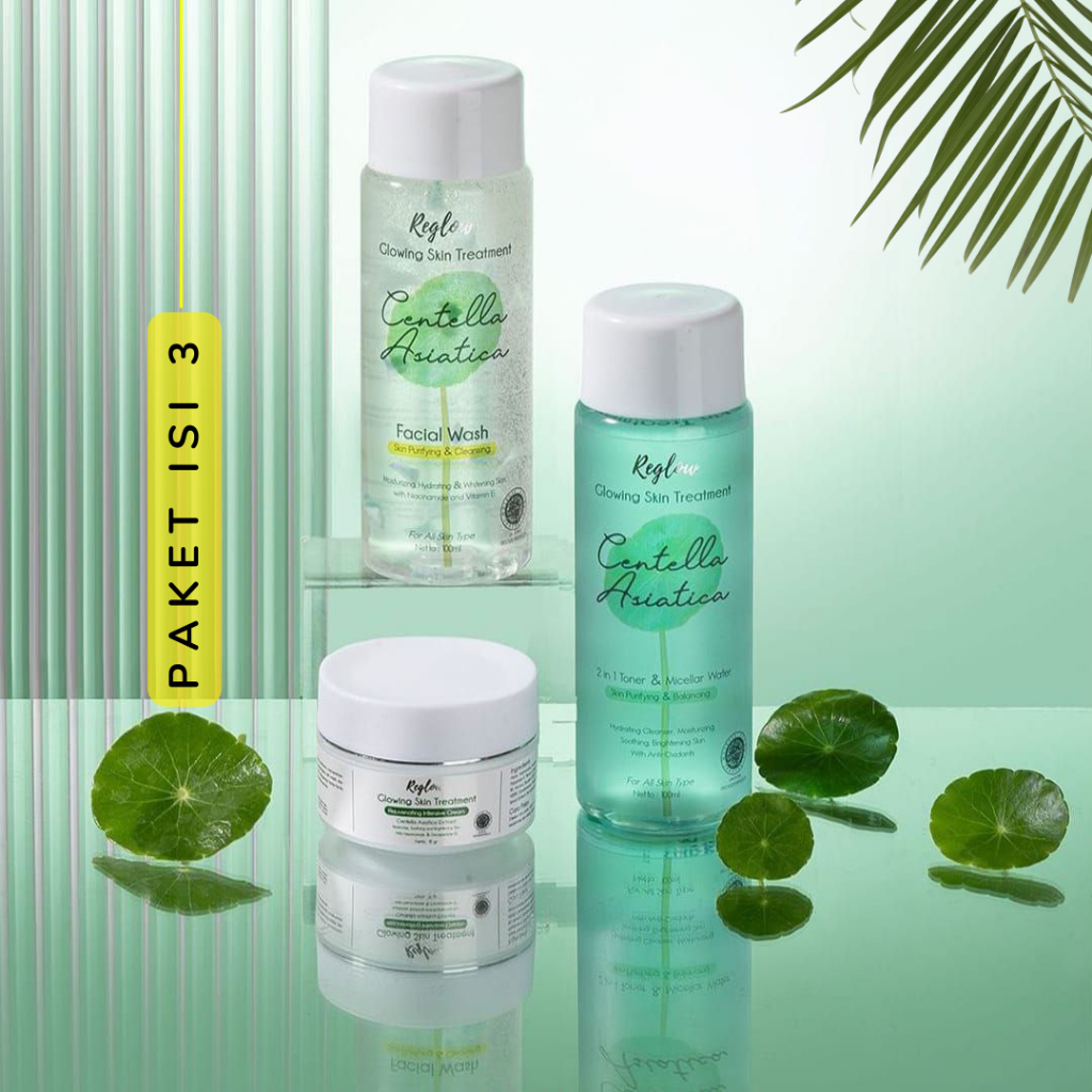 REGLOW Paket Glowing Skin Treatment Original BPOM - Perawatan Kecantikan Semua Jenis Kulit - Skincar