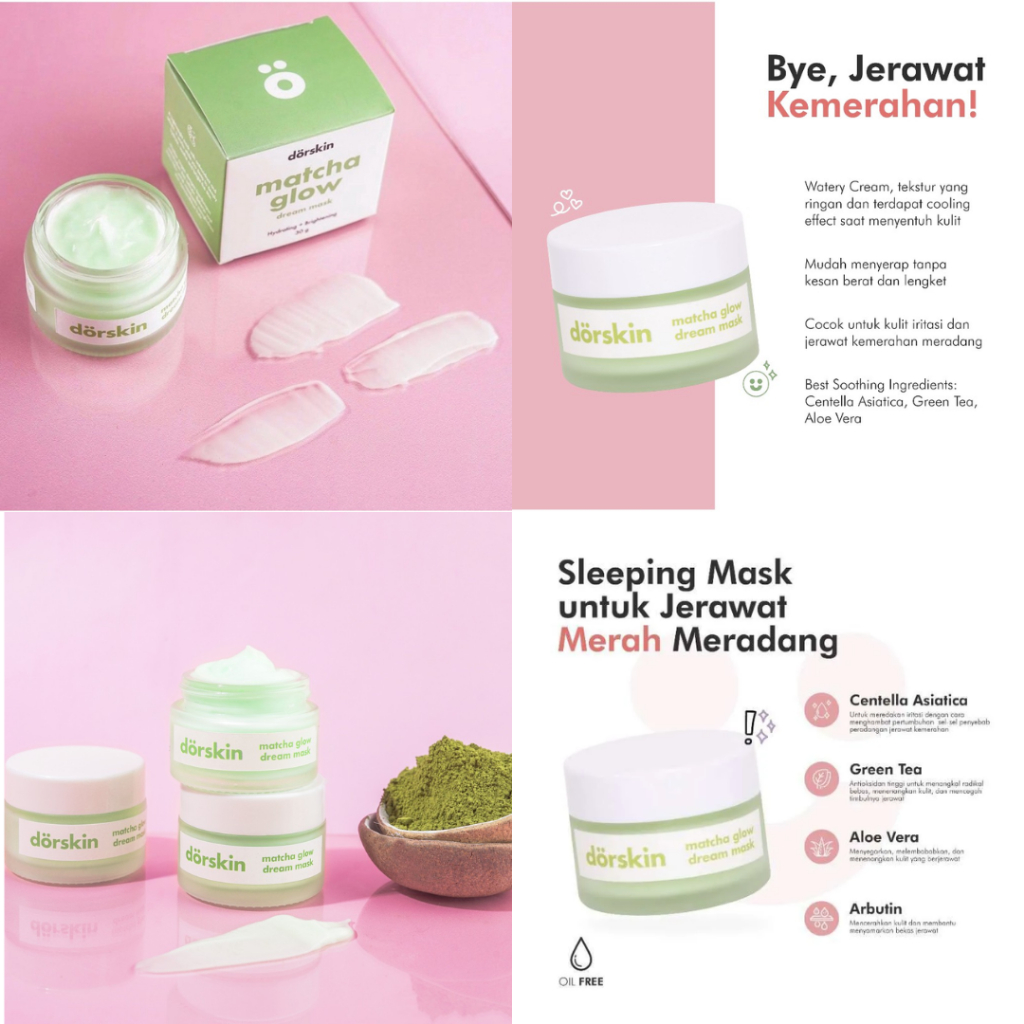 DORSKIN MATCHA GLOW DREAM MASK 30GR