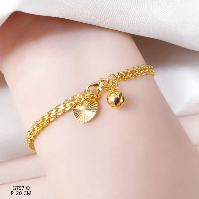 Xuping Gelang Tangan Motif Tikar Warna Emas 24K 1606aa3