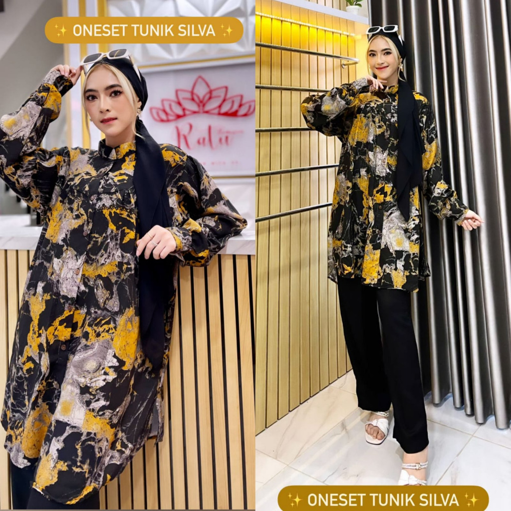 Oneset Tunik Silva  by Ratu/Oneset Lengan Panjang/oneset murah