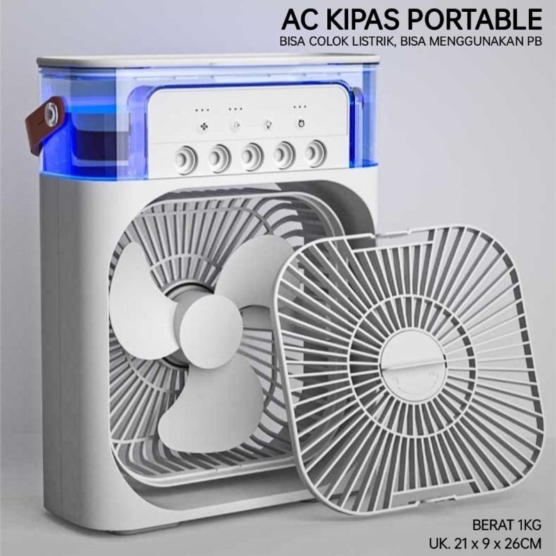 Kipas Pnedingin Mini AC Portable Air Cooler Ruangan Penyejuk Ruangan - White_Cell