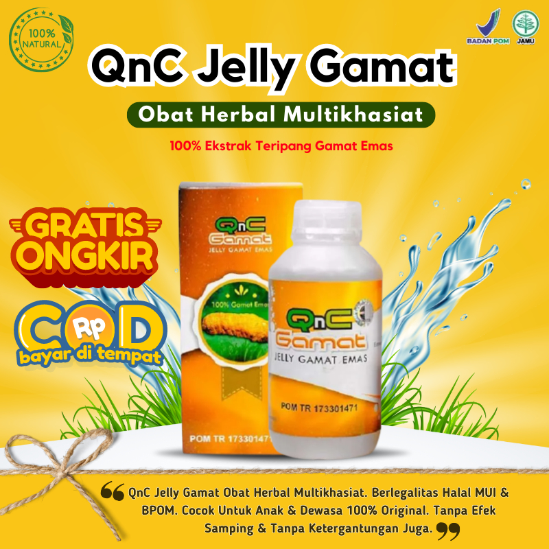 QnC Jelly Gamat 100% Original Ekstrak Teripang Gamat Emas - Obat Untuk Segala Jenis Penyakit - Obat 