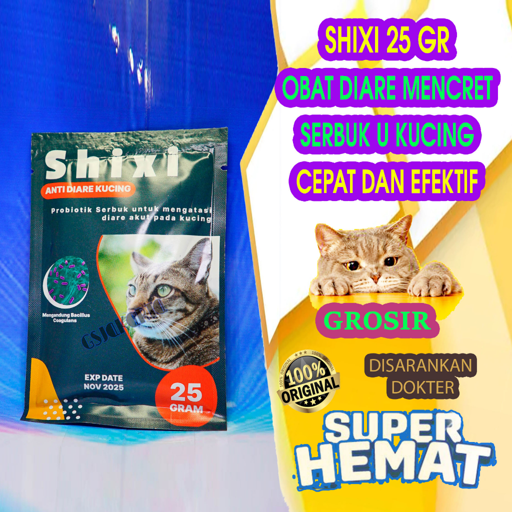 AMPUH Shixi Cat 25gr - Obat Diare Kucing Obat Mencret Berdarah Kucing Lemas GARUDA SALE