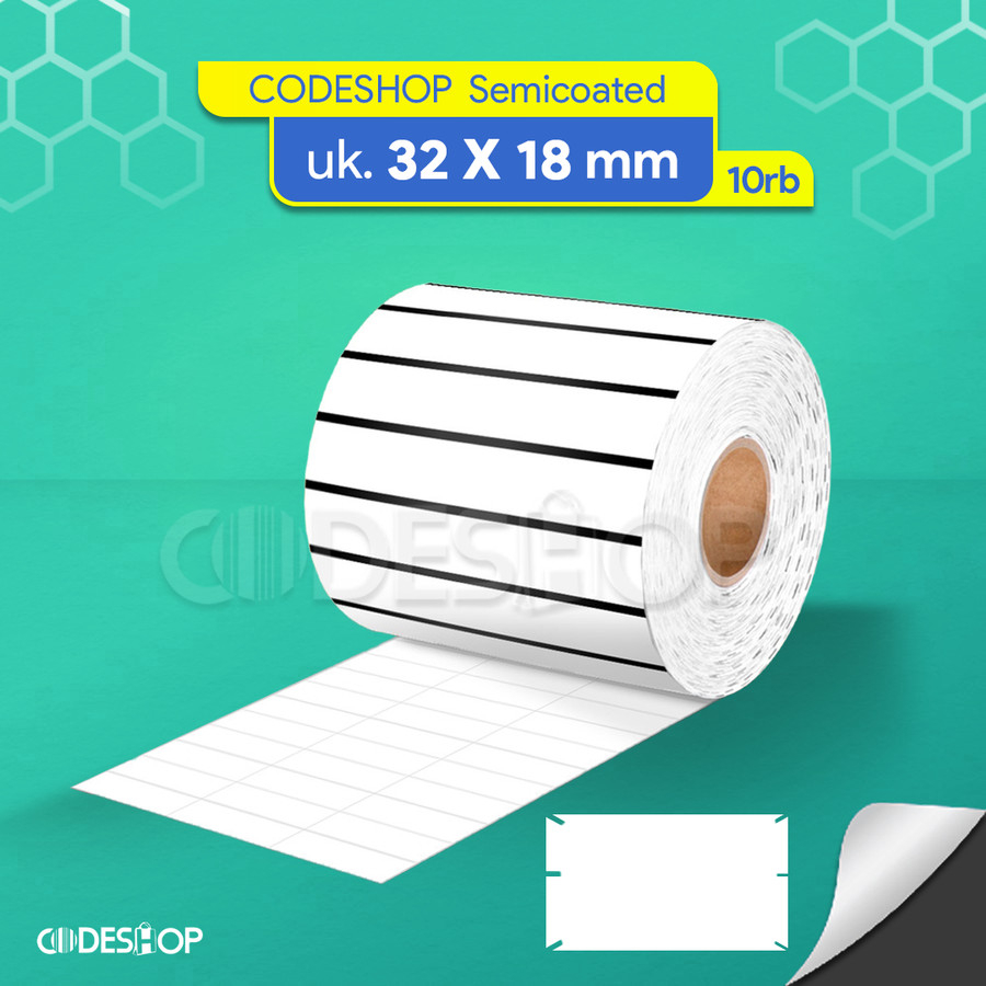 

Stiker Label Semicoat 32 x 18 / 32x18 mm / 32x18mm / 3,2x1,8 cm Full Mark Cacah