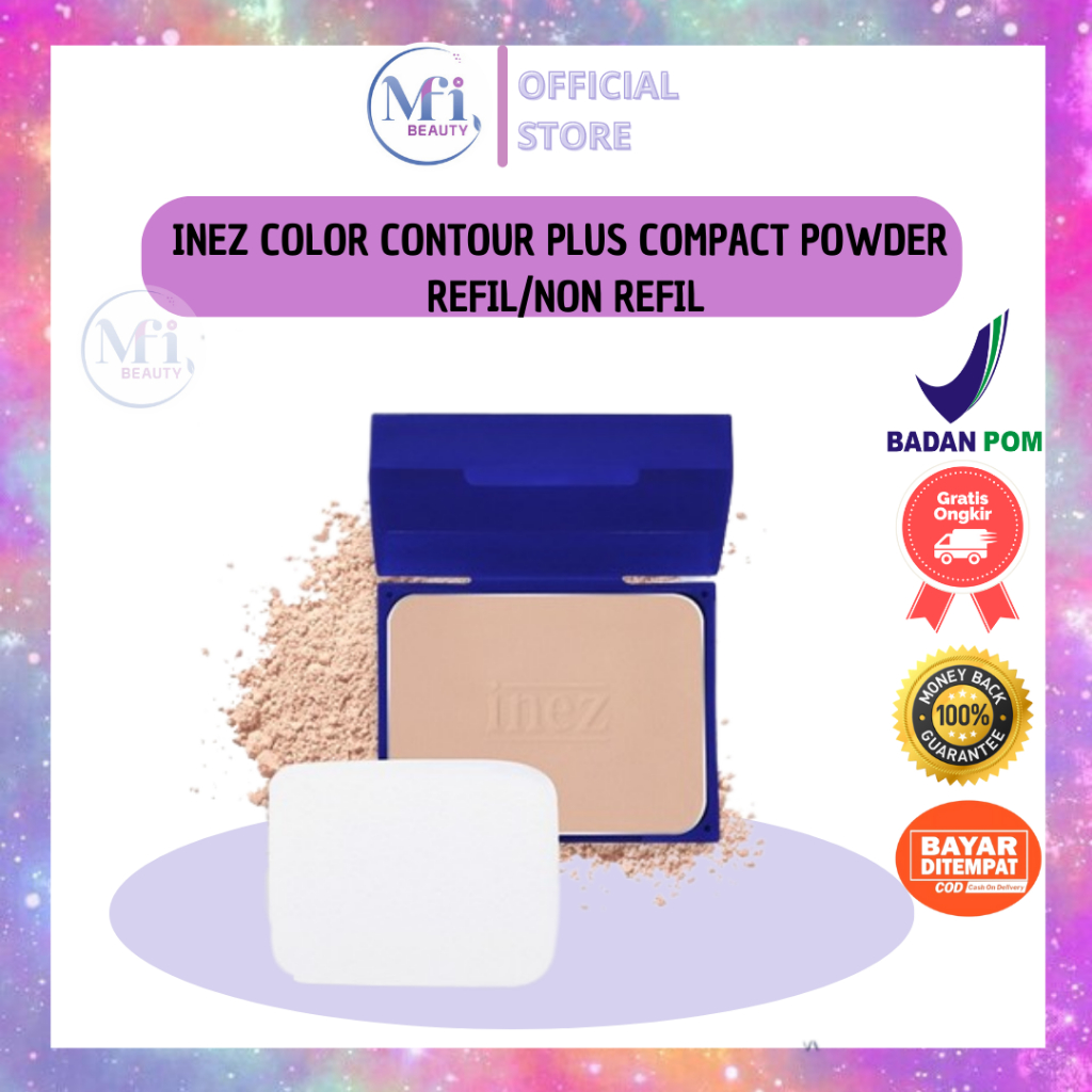 MFI - INEZ COLOR CONTOUR PLUS COMPACT POWDER REFIL/NON REFIL | READY STOCK