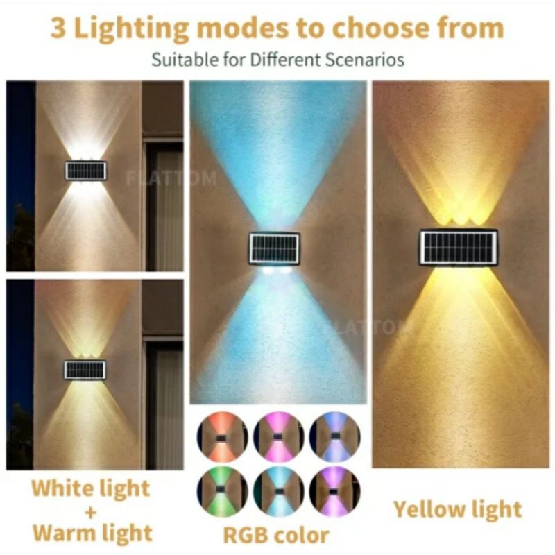 Lampu sorot solar cell Lampu tembak tenaga matahari warna warni Lampu