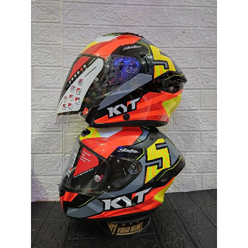 HELM KYT TT COURSE MOTIF JAUME MASIA 2019 COUPLE KYT NFJ JAUME 2019|HELM COUPLE