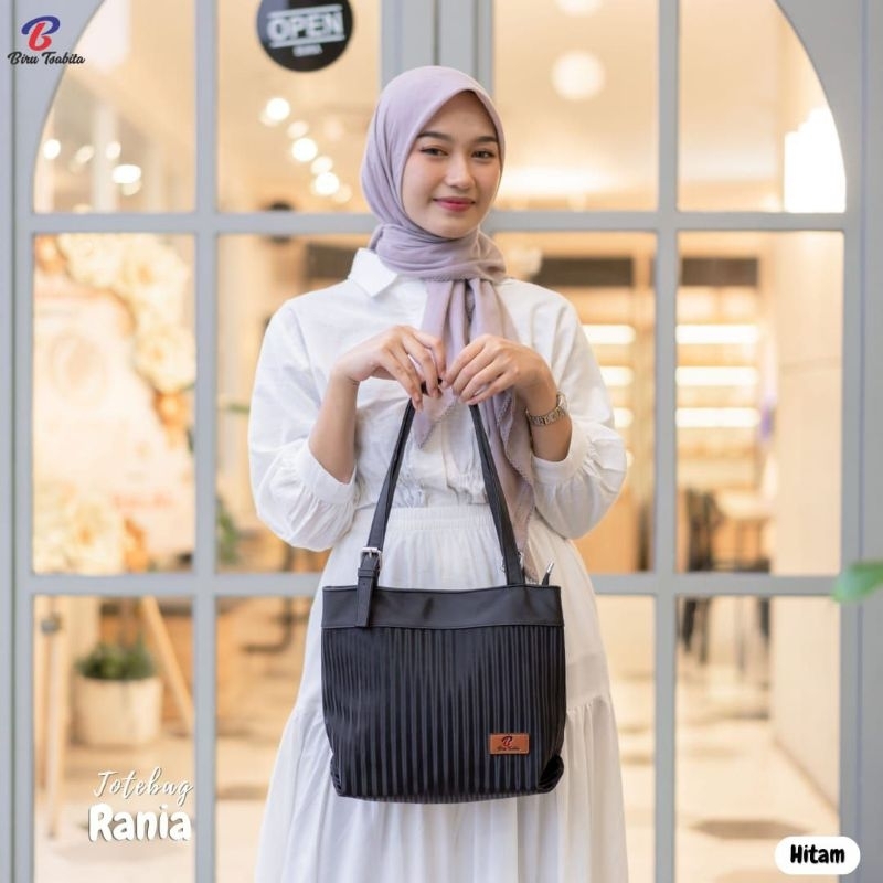 TOTEBAG RANIA BY BIRU TSABITA CHOCOLY STRIP TAS WANITA MURAH