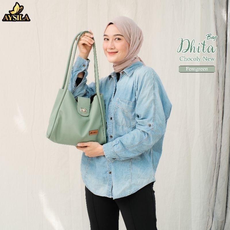 DHITA TOTEBAG BY AYSILA TAS WANITA MURAH BAHAN CHOCOLY