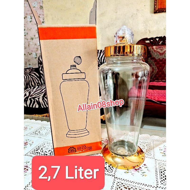BOTOL/WADAH GINSENG Kaca uk BESAR made in KOREA 2,7 liter..
