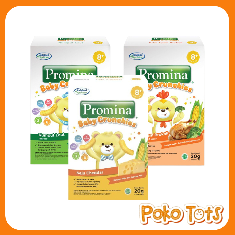 Promina Baby Crunchies 20gr Rasa Keju Snack Bayi 8+ Bulan