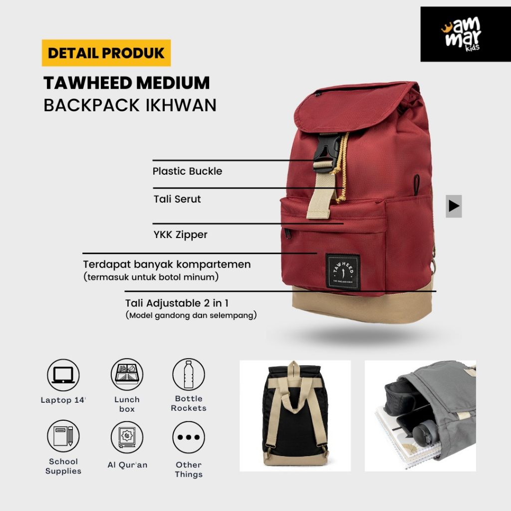 Tas sekolah anak laki laki sd / backpack anak laki laki / tas sd anak laki laki / tas ransel anak laki laki sd / tas sekolah anak laki sd / ransel anak laki laki sd / Backpack tawheed ikhwan