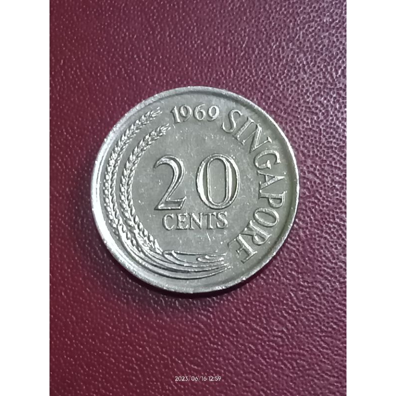 20 cent Singapura 1969