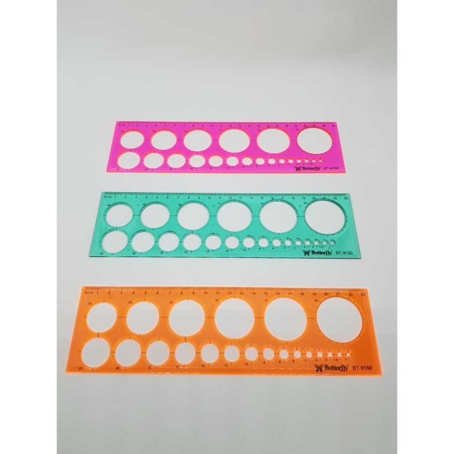 Penggaris Bentuk Lingkaran Merk Toyo Bulat L150 L100 RANDOM Warna Warni Bahan Plastik Perlenglapan Peralatan Menggambar Gambar Pola Circle Stationery School Stuff Grosir Prakarya Malang