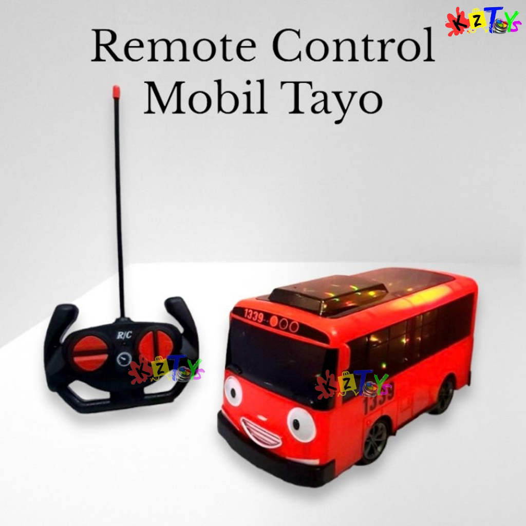 Remote Control Mobil Bus Tayo Mainan Anak Perempuan dan Laki-laki Musik Lampu