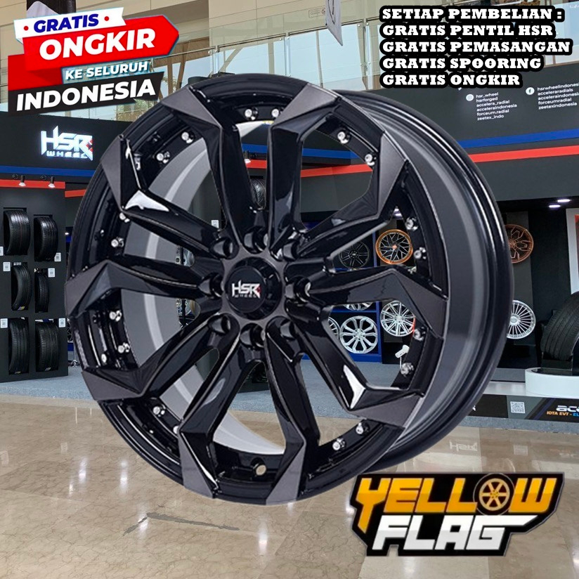 velg mobil ring 16 HSR Labang R16 lebar 7 - brio jazz ignis vios mbilio avanza