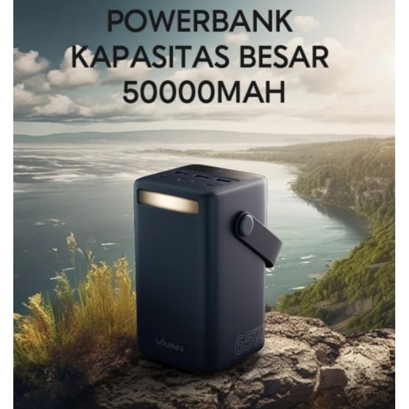 Powebank 50000mAh Vivan VPB-B50 Out 65W charger Laptop Hp dll Original VPB B50