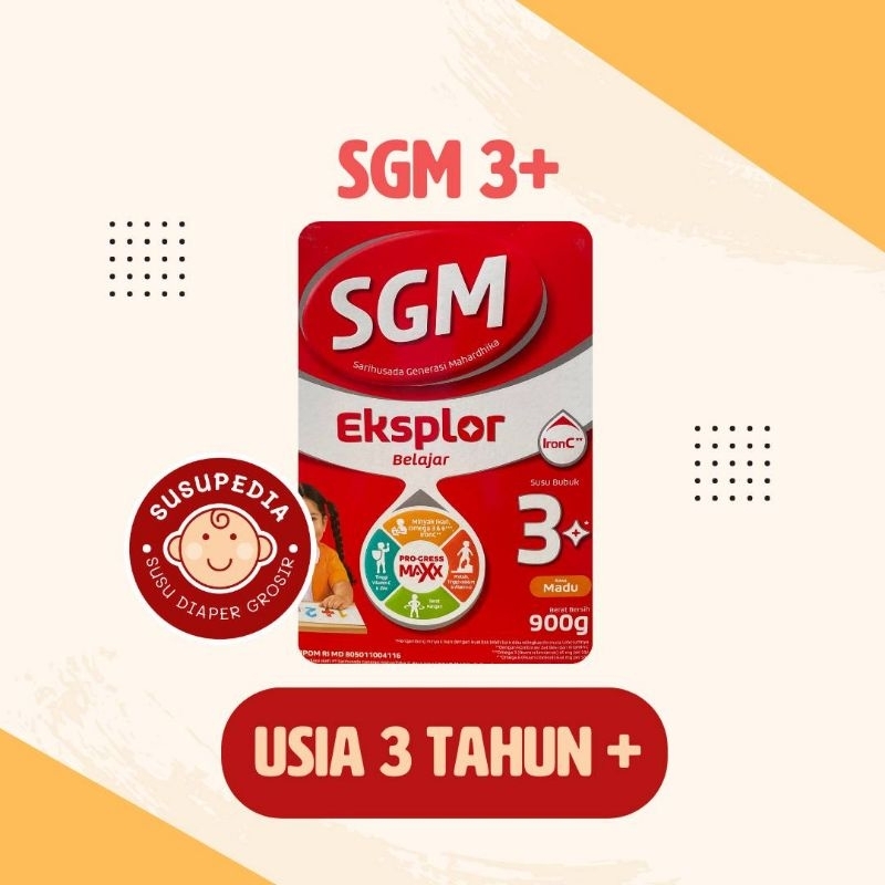 SGM EKSPLOR 3+ 900 gr MADU VANILA, Susu Pertumbuhan anak 3-5 Tahun SGM 3+ 900gram