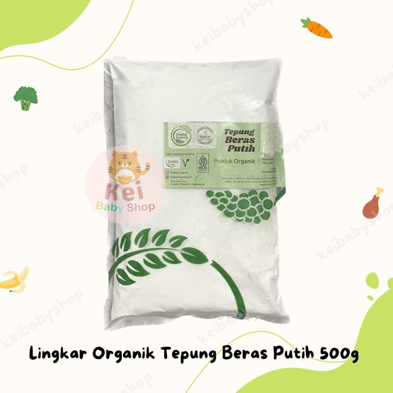 Lingkar Organik Tepung Beras Putih 500g / Tepung Beras Putih Organik