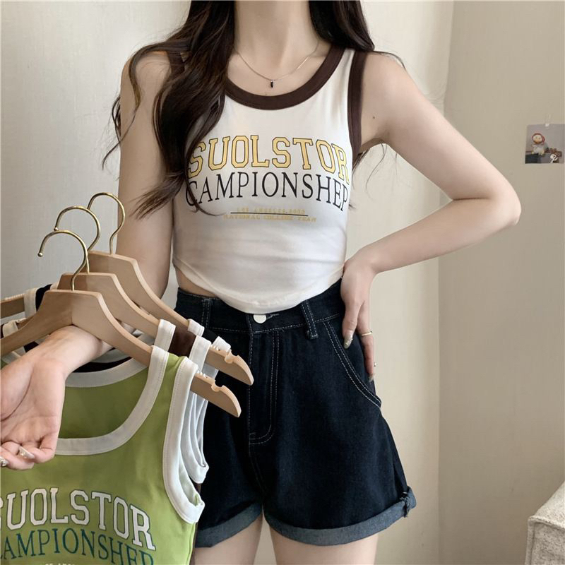 Tanktop Atasan Wanita Import 100% (Suolstor T132) Tank top Crop top Cup Bra Bahan elastis dan Lembut