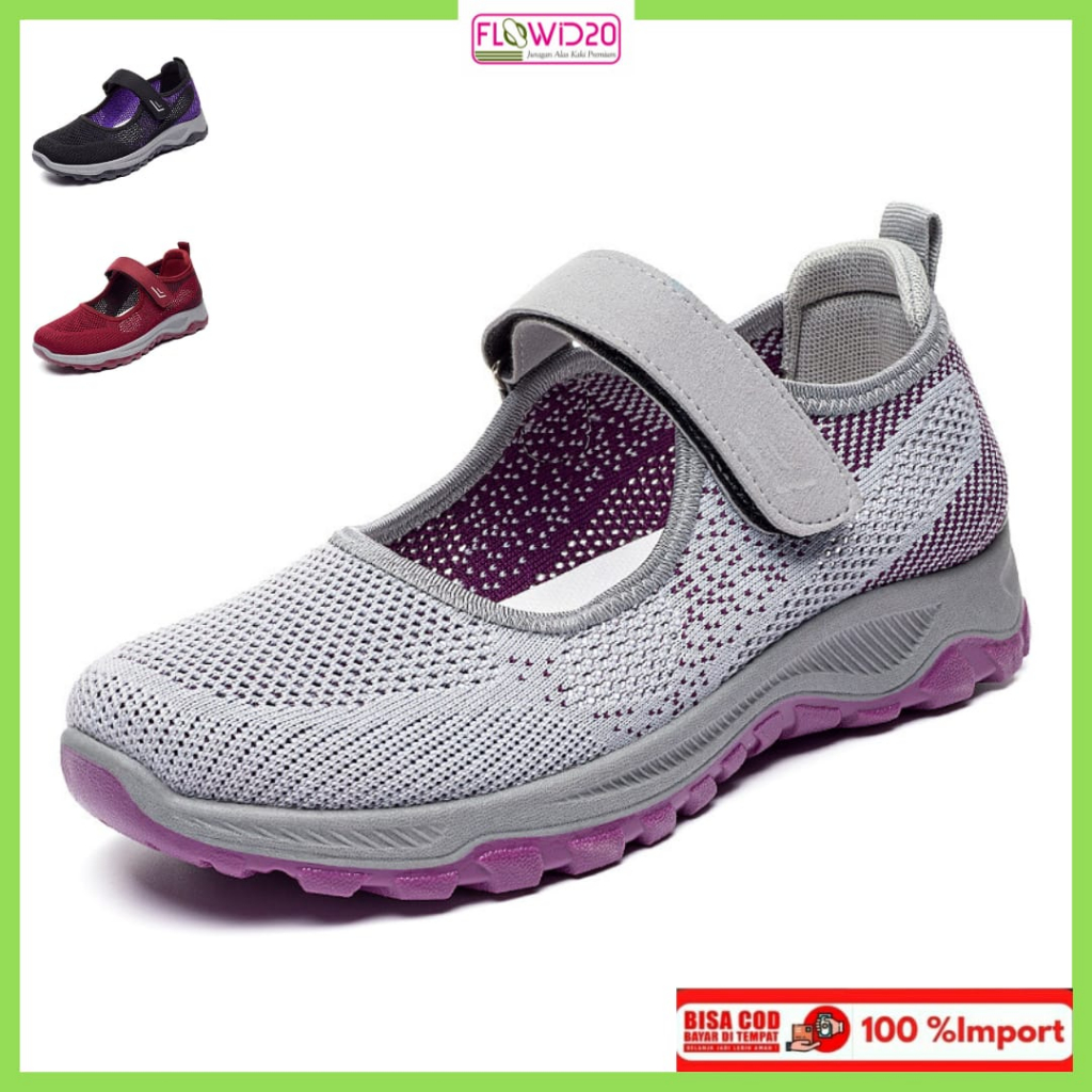 FLOWID20 - Sepatu rajut wanita import sepatu korea import rajut halus FS 118