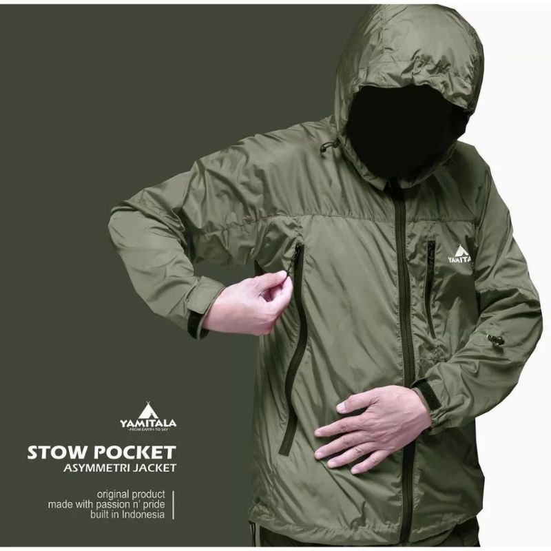 Yamitala Jaket Asymmetry Stow Pocket