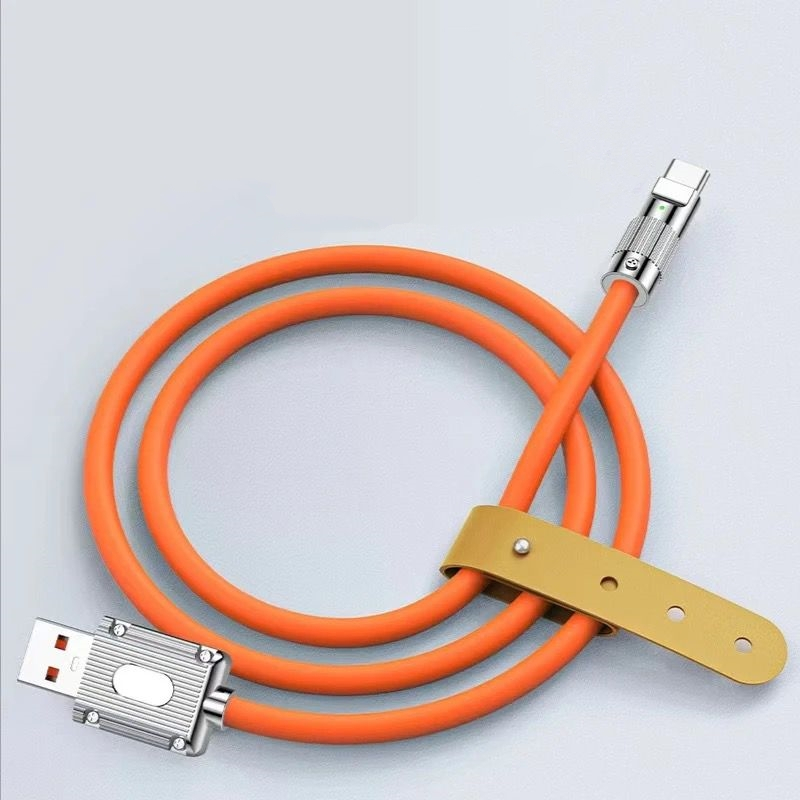 Kabel Data Super Fast Charging 120W 6A Micro Usb / Type C Kabel Charger Silion Super Cepat