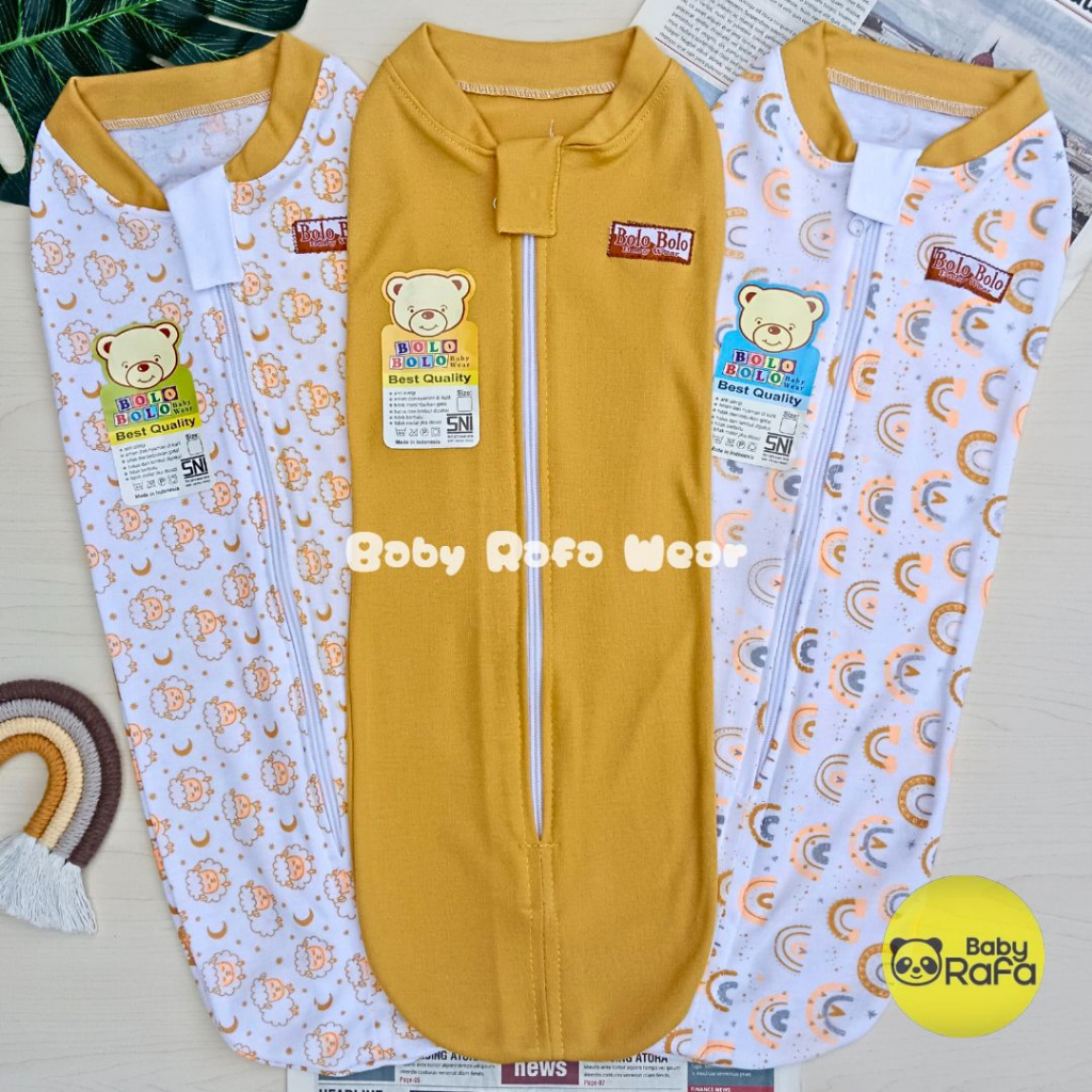 Serian Mustard - 3 pcs Bedong INSTAN RESLETING MUSTARD SERIES merk SNI Bolo - Bolo / Bedong Bayi INSTAN Serian Mustard