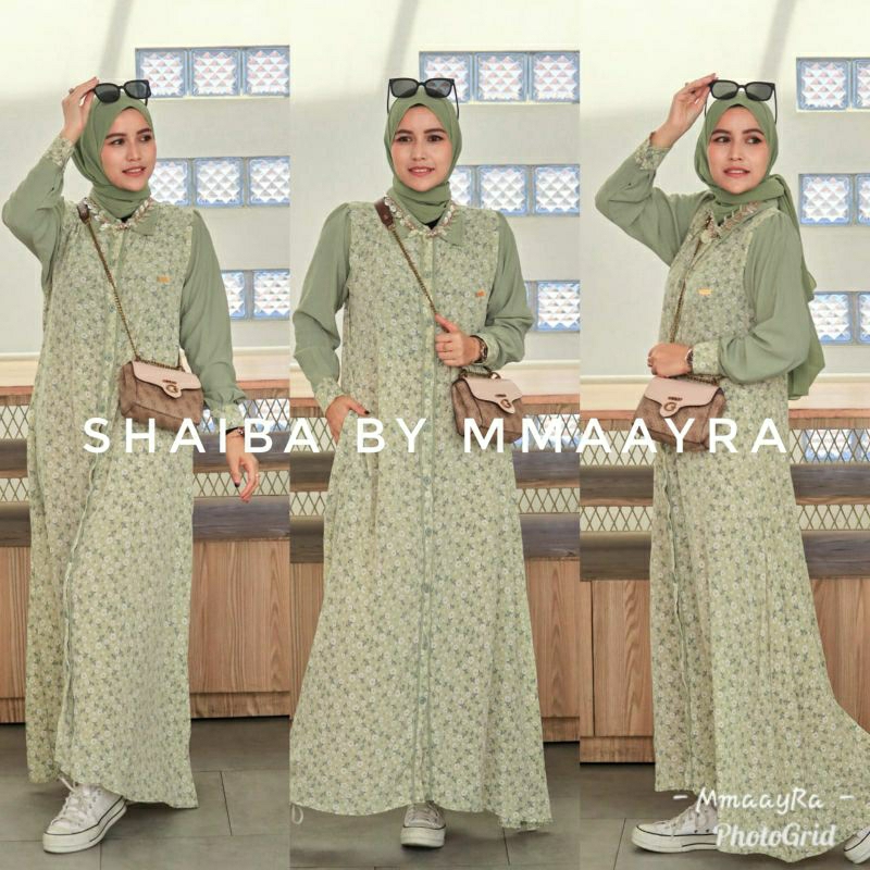 shaiba by mmaayra dress pola a line gamis simpel motif gamis terbaru baju terbaru gamis remaja dewas