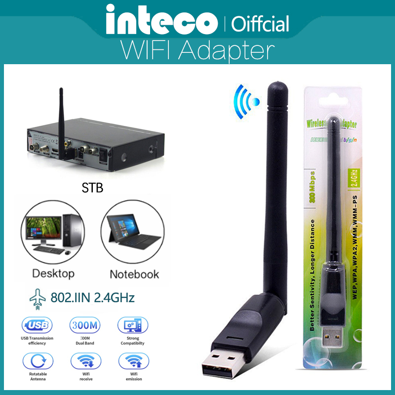 USB Wifi 300 Mbps Wifi Antena Wireless Adaptor Penangkap sinyal wifi Laptop dan PC computer STB Set Top Box MT7601