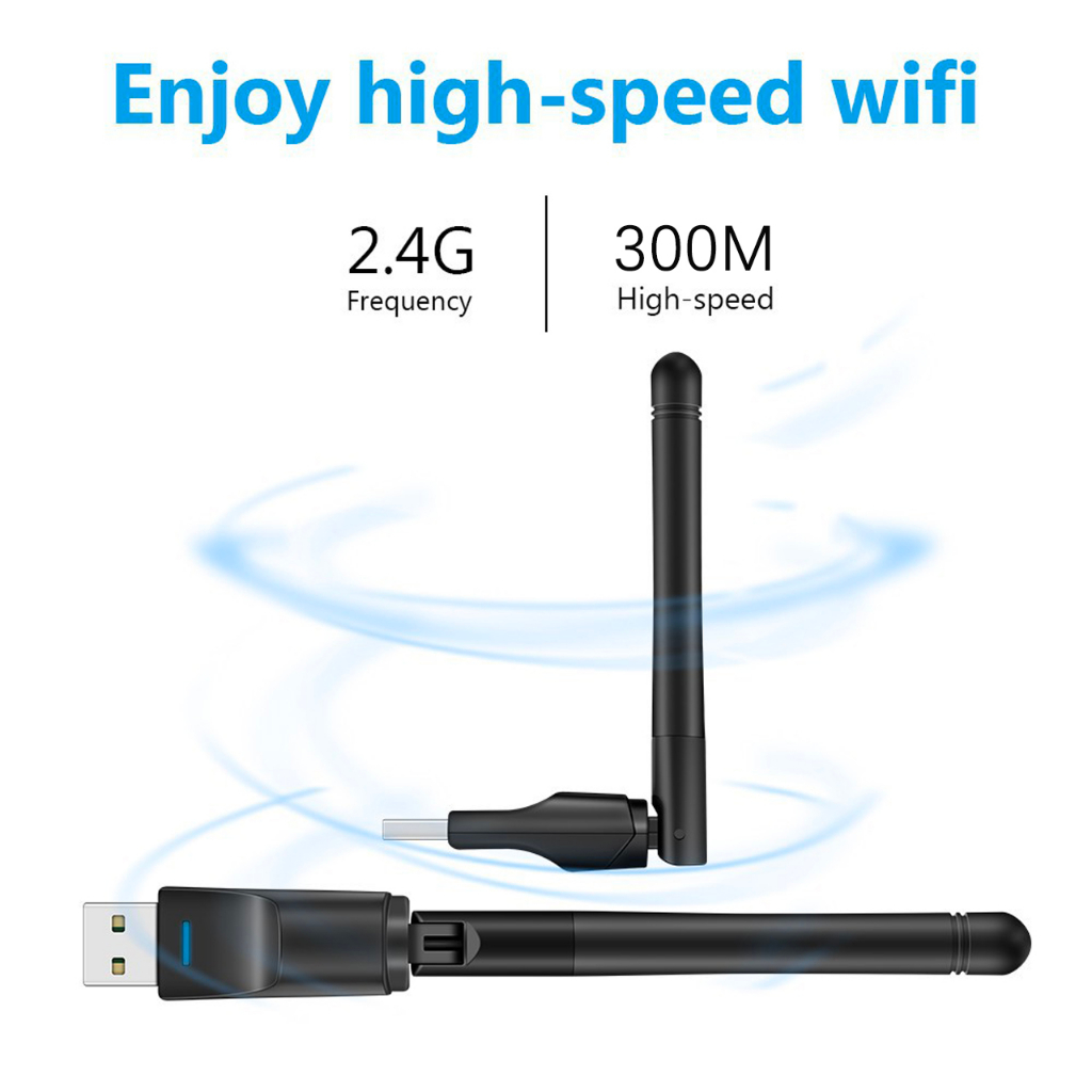 USB Wifi 300 Mbps Wifi Antena Wireless Adaptor Penangkap sinyal wifi Laptop dan PC computer STB Set Top Box MT7601