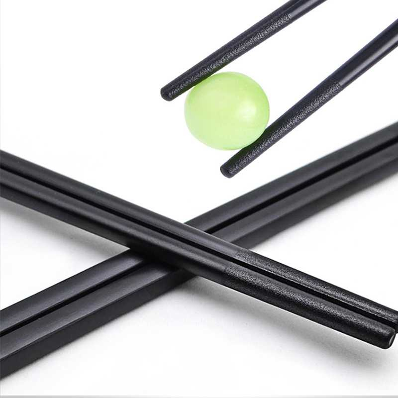 Alat Makan Sumpit Non-Slip Reuseable Chopstick 10 Pair 27cm Sumpit Peralatan Makan Desain Unik Elegan Berkualitas