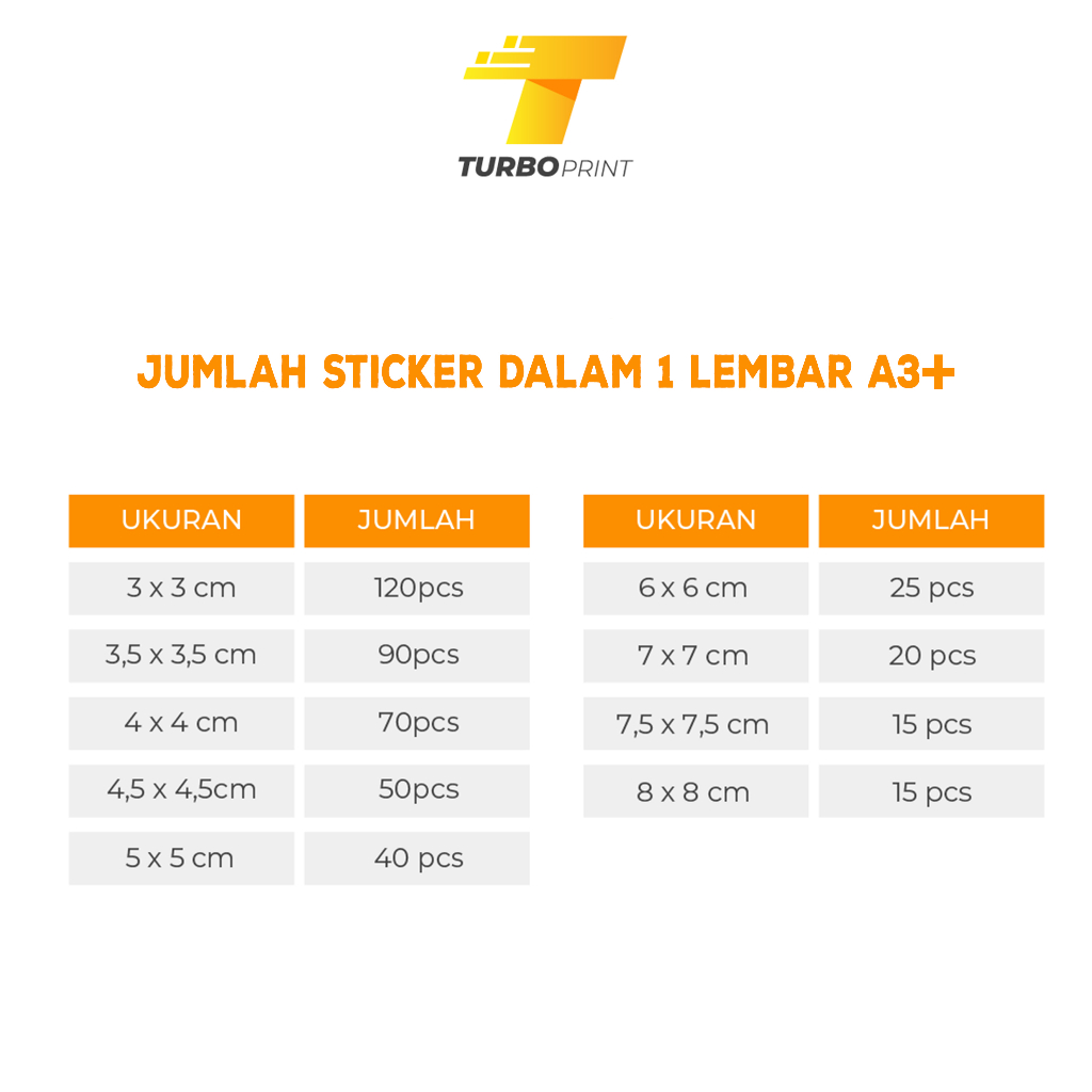 CETAK STICKER A3+ VINYL/ PRINT CUSTOM STIKER LABEL KEMASAN LEMBARAN / CUTTING SETENGAH PUTUS / POTONG PUTUS