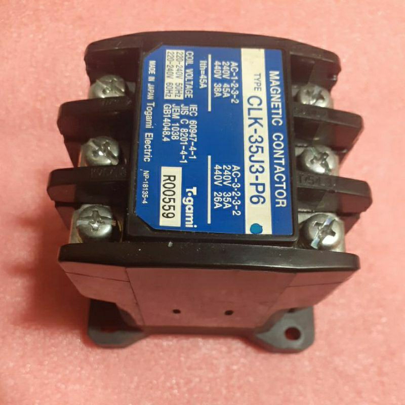 Contaktor ac casset CLK - 35J3 - P6 magnetic contaktor togami original
