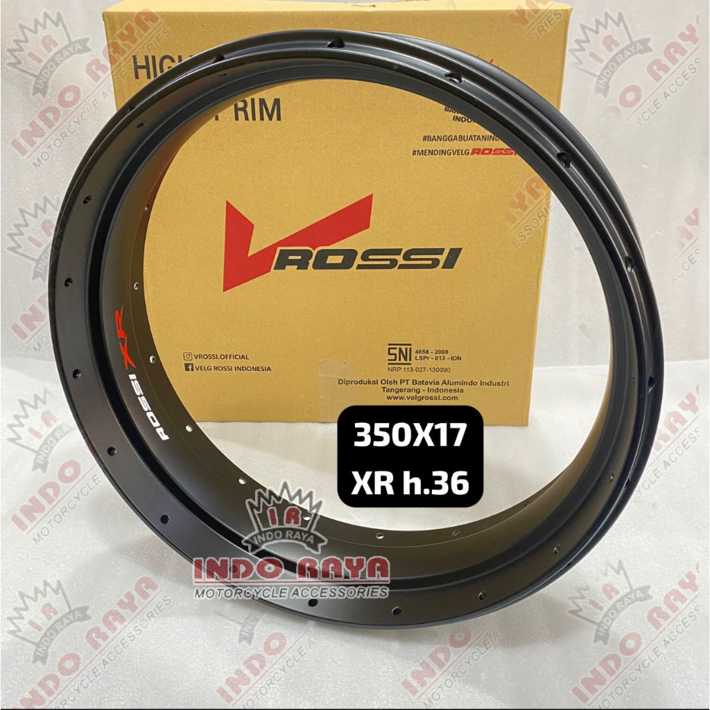velg pelek velek SPRINT XR 17x350 ukuran 350 ring 17 hole 36 merk V.ROSSI ROSSI jari jari tubeless